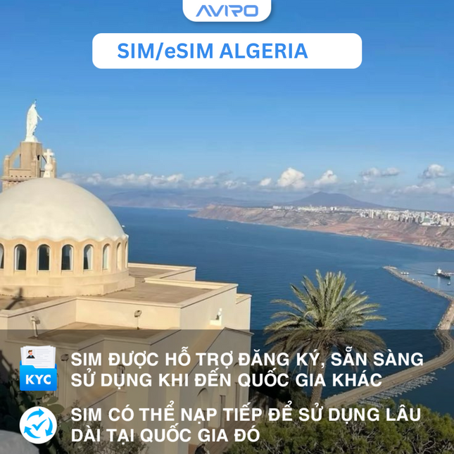 [eSIM] Algeria | Gói theo ngày |  1-30 ngày