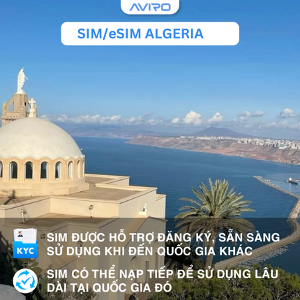 [eSIM] Algeria | Gói theo ngày |  1-30 ngày