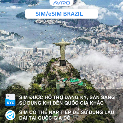 [eSIM] Brazil | Gói theo ngày |  5-30 ngày