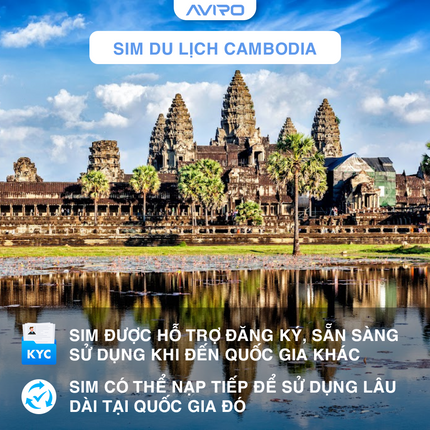 [eSIM] Campuchia  | Gói theo ngày |  5-30 ngày