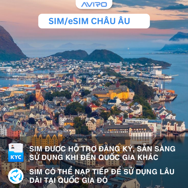 [eSIM] 35 quốc gia Châu Âu | Gói tổng dung lượng | 5-30 ngày