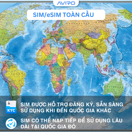 [eSIM] Toàn cầu (148 quốc gia | Gói theo ngày |  7 ngày | CMI