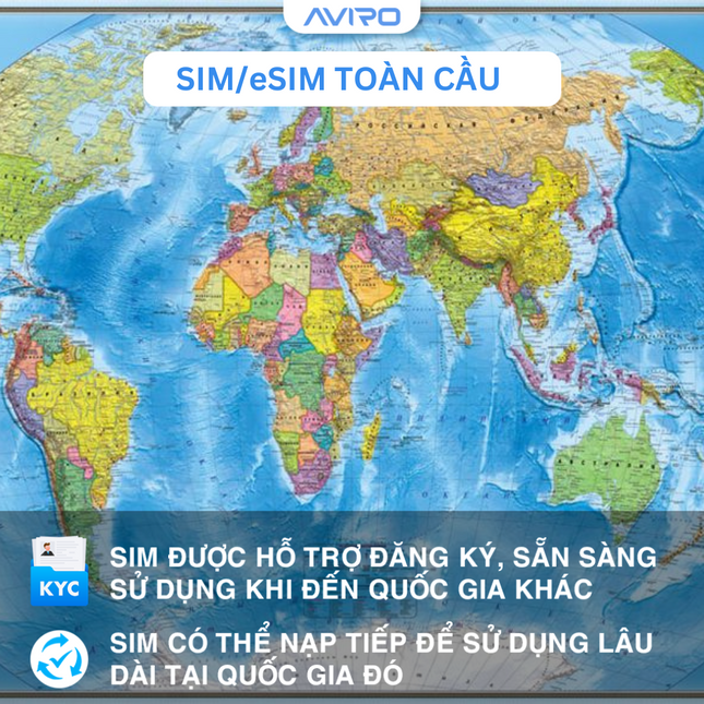 [eSIM] Toàn cầu (148 quốc gia) | Gói tổng dung lượng |  15 ngày | AIS