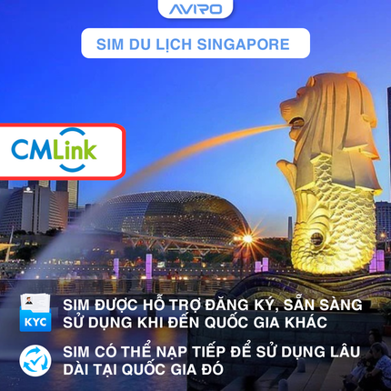 [eSIM] Singapore | Gói tổng dung lượng | 1-20 ngày | CM link