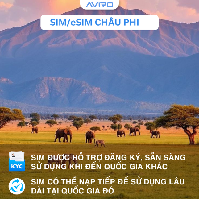 [eSIM] 6 nước Châu Phi | Gói theo ngày |  1-30 ngày