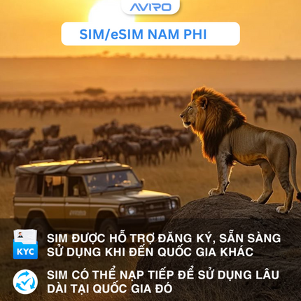 [eSIM] Nam Phi | Gói theo ngày |  1-30 ngày