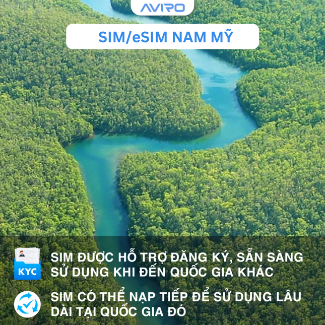 [eSIM] Nam Mỹ | Gói theo ngày |  5-30 ngày